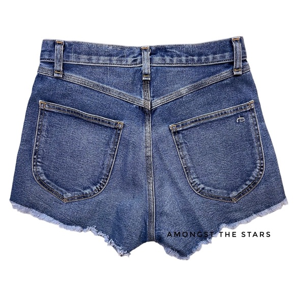 rag & bone /JEAN Lou Bluehill Blue Cut Off Denim Shorts - Picture 13 of 13